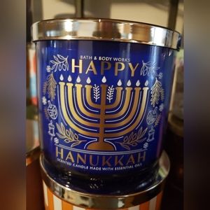 Bath and Body Works Happy Hanukkah 3 wick candle